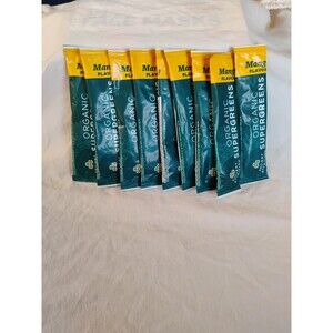Supergreen Organic 9 Stick Packs By Ancient Nutrition Mango Flavor  Ex 2/2027